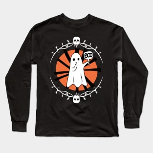 Halloween Cute Ghost Boo Sign Long Sleeve T-Shirt